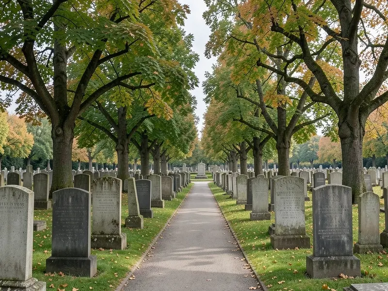 Köln — Friedhof mit alten Bäumen