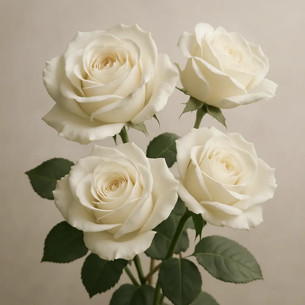 Weiße Rosen als Symbol für Liebe und Ehrwürdigkeit