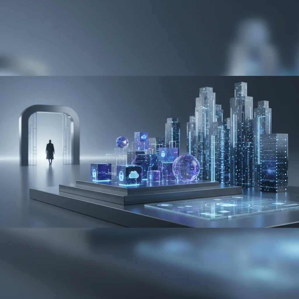 Verwaltung digitaler Konten und Daten auf einem Computerbildschirm
