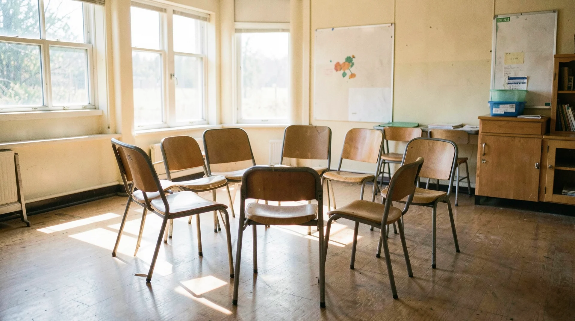 Trauergruppe in einem gemütlichen Raum