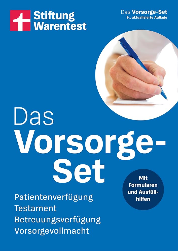 Buchcover: Das Vorsorge-Set — Patientenverfügung, Testament, Betreuungsverfügung von Stiftung Warentest